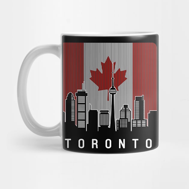 Toronto Canada Skyline Flag by travel2xplanet